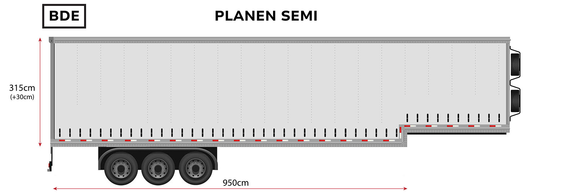 transport usługi naczepa planen semi